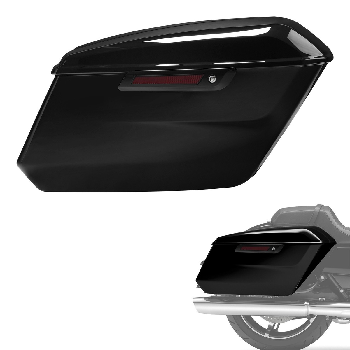 Harley-Davidson シートバッグ Fit For Harley Road/Street Glide 2024-2026 Saddlebags Vivid Black