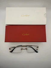 Cartier Big C Diamond Cut Transparent Frameless Lens Ct00920