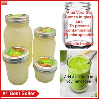 Aloe Vera Gel 100 Percent Pure Natural Unprocessed Organic 4oz Moisturizer