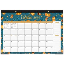 2026 Desk Calendar - 2026 Calendar, JAN 2026 - DEC 17" x 12", Multicolored