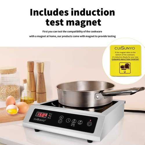 Commercial Induction Cooktop 500-3500W 240V Portable 10 Power Levels Countert... - Picture 7 of 8