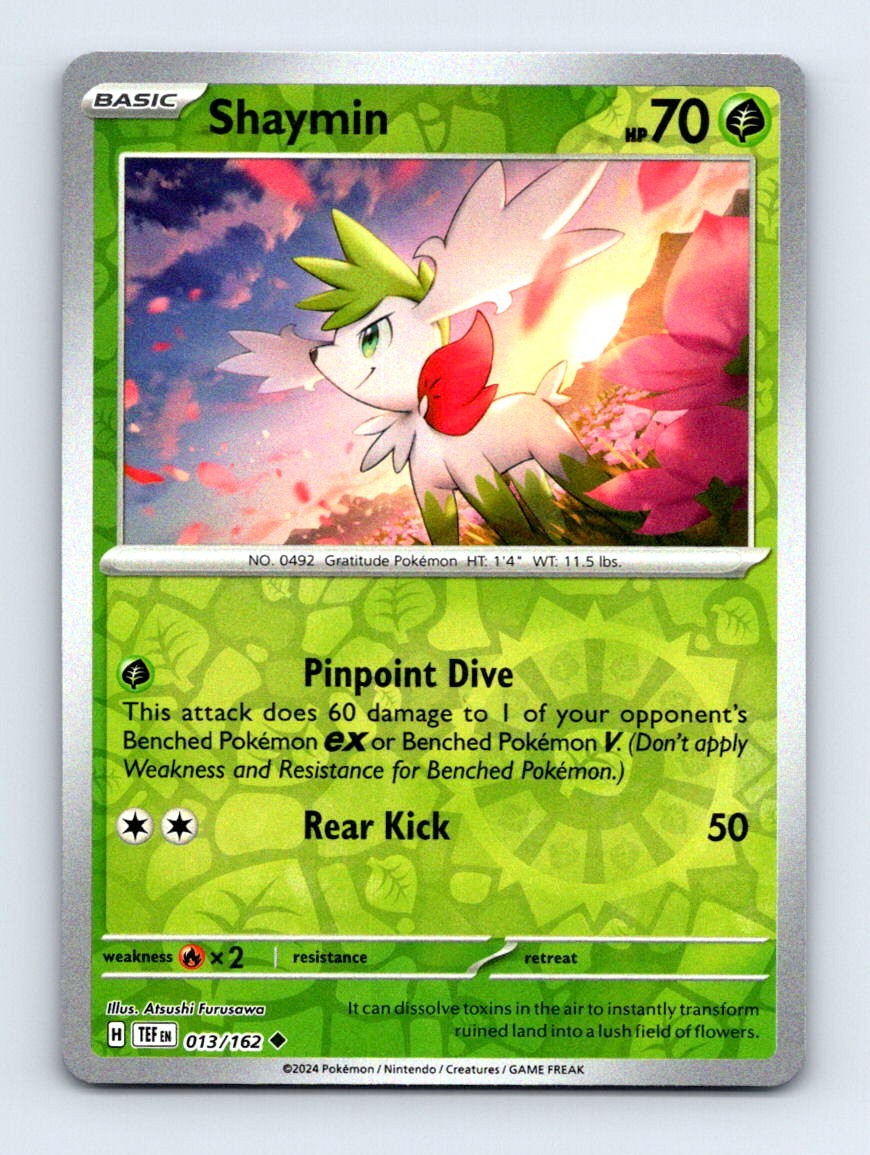 #13 2024 Temporal Forces  Shaymin Reverse Holo