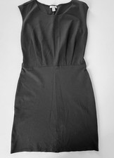 Nine West Black Sheath Dress Medium Stretch Sleeveless Career Office Knee Length