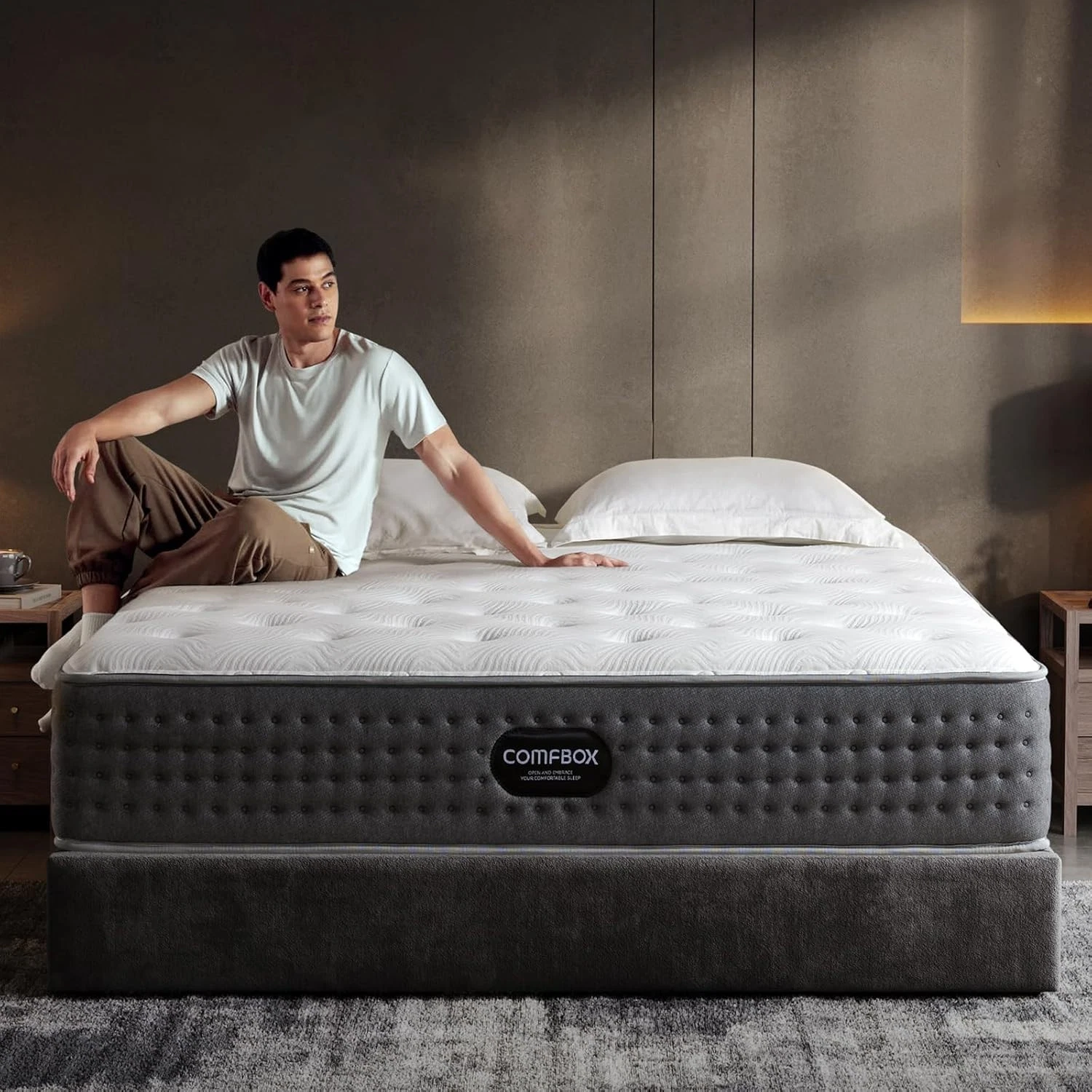14 Inch Extra Firm Hybrid Mattress Queen Back Lumbar Hip Support