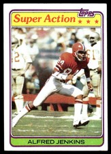 Alfred Jenkins 1981 Topps #284 Atlanta Falcons FREE SHIPPING AutographDen
