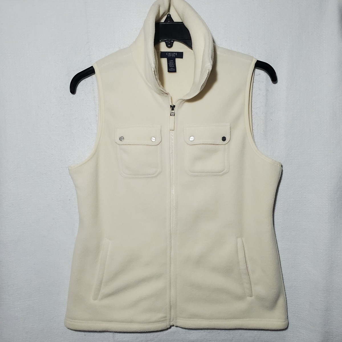 chaps womens fleece vest