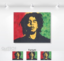 Bob Marley - 11 - Quadro stampa su Tela Pelle Canvas Dipinto Arte Moderna