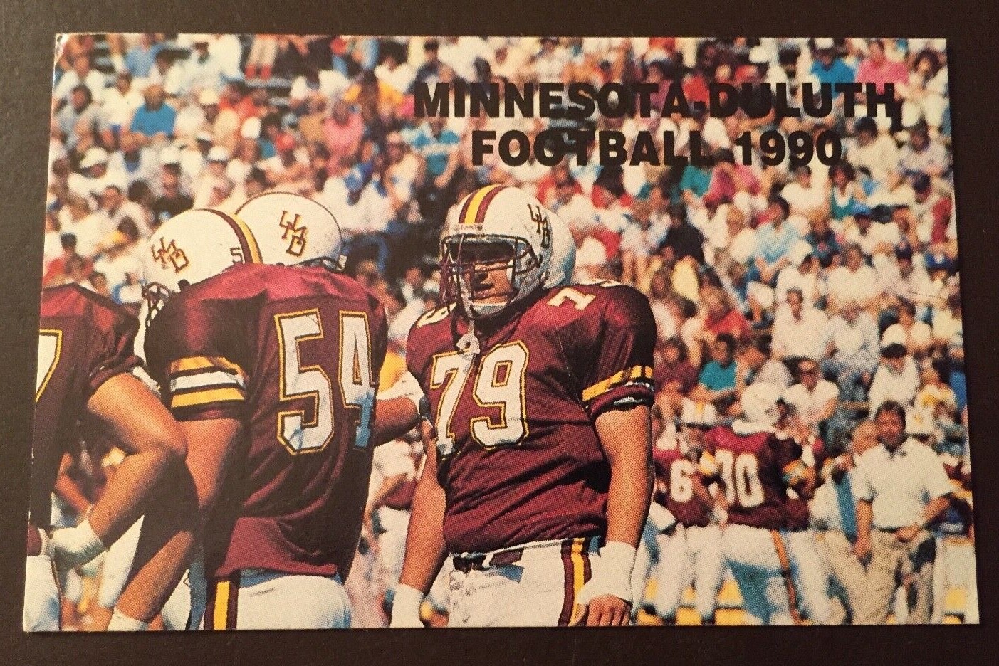 Minnesota Duluth Bulldogs 1990 NCAA Football Pocket Schedule EBay minnesota-duluth-bulldogs-1990-ncaa-football-pocket-schedule-ebay