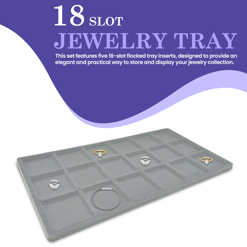 Neuartige Box 5 Packungen Schmuck Aufbewahrung Tablett Einsätze - verschiedene Größen - Organizer Pad - Bild 31 von 69