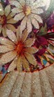 Vintage Greeting Card Easter glitter fan tulips daisy Flowers wife Norcross — photo 3