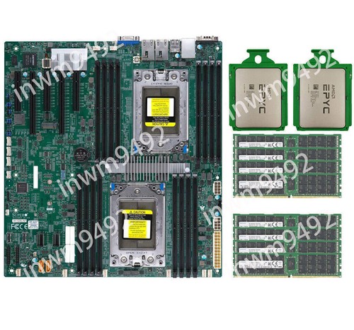 2x AMD EPYC 7642 48C 2.3GHz + Supermicro H11DSI + 2133P RAMs Multiple Options - Bild 11 von 15