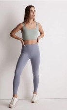 NWT Madewell Women's Medium MWL Form High-Rise 25" Leggings Blue Hematite Yoga