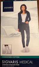 Sigvaris Motion Knee High Cotton Socks White 362CXSW00 XS 20-30mmHg