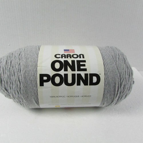 Caron One Pound Worsted Weight Acrylic Yarn in Light Green and Gray Lot of 2 - Picture 2 of 7