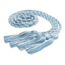 Endea Graduation Double Honor Cord Light Blue/White for High School College