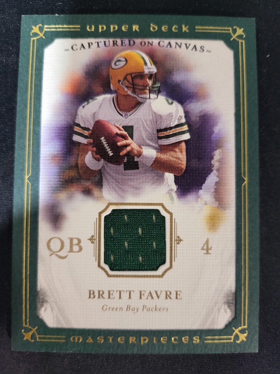 2008 Uoper Deck Masterpieces Brett Favre GAME USED JERSEY Card