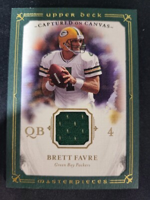 2008 Uoper Deck Masterpieces Brett Favre GAME USED JERSEY Card