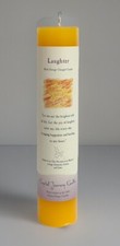 LAUGHTER Pillar Candle - 1.5"x7" Crystal Journey Candles Reiki Herbal