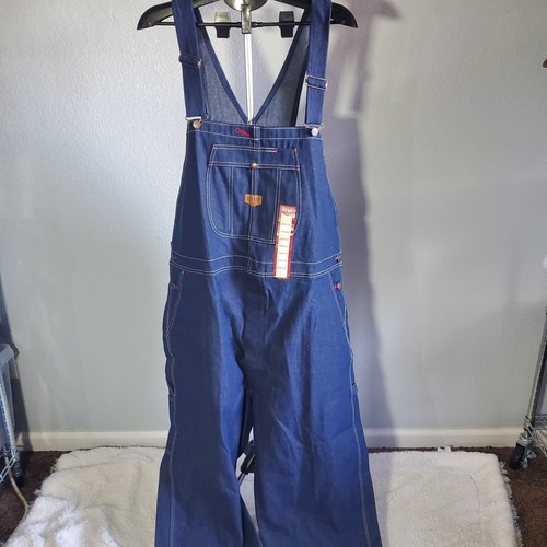 Red Kap Men's Denim Bib Overall 48X32 - Picture 4 of 13