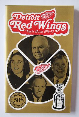  Red Wings 50th Anniversary  Media Guide 1976-77 Fact Book Warehouse Find
