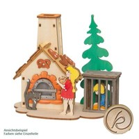 Rauchhaus Rauchofen HäNsel & Gretel Holz-Bastelset Bausatz, Kuhnert Hobaku 10201