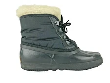 Eddie Bauer Sorel Womens Black Lace Up Comfort Snow Boots Size US Y 3/W 5