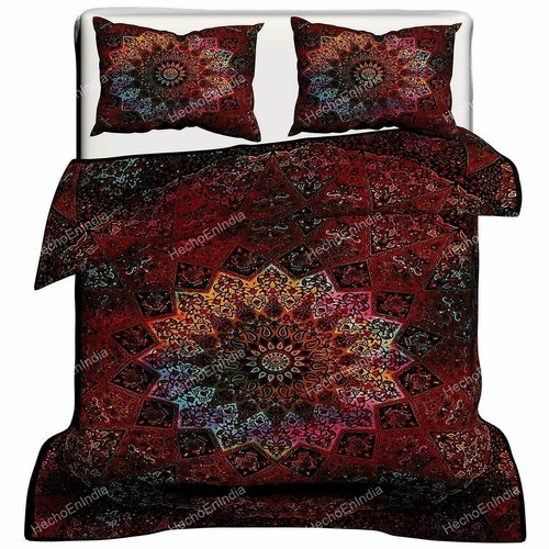 Handmade Duvet Cover Indian Floral Bohemian Multicolor Cotton Bedding