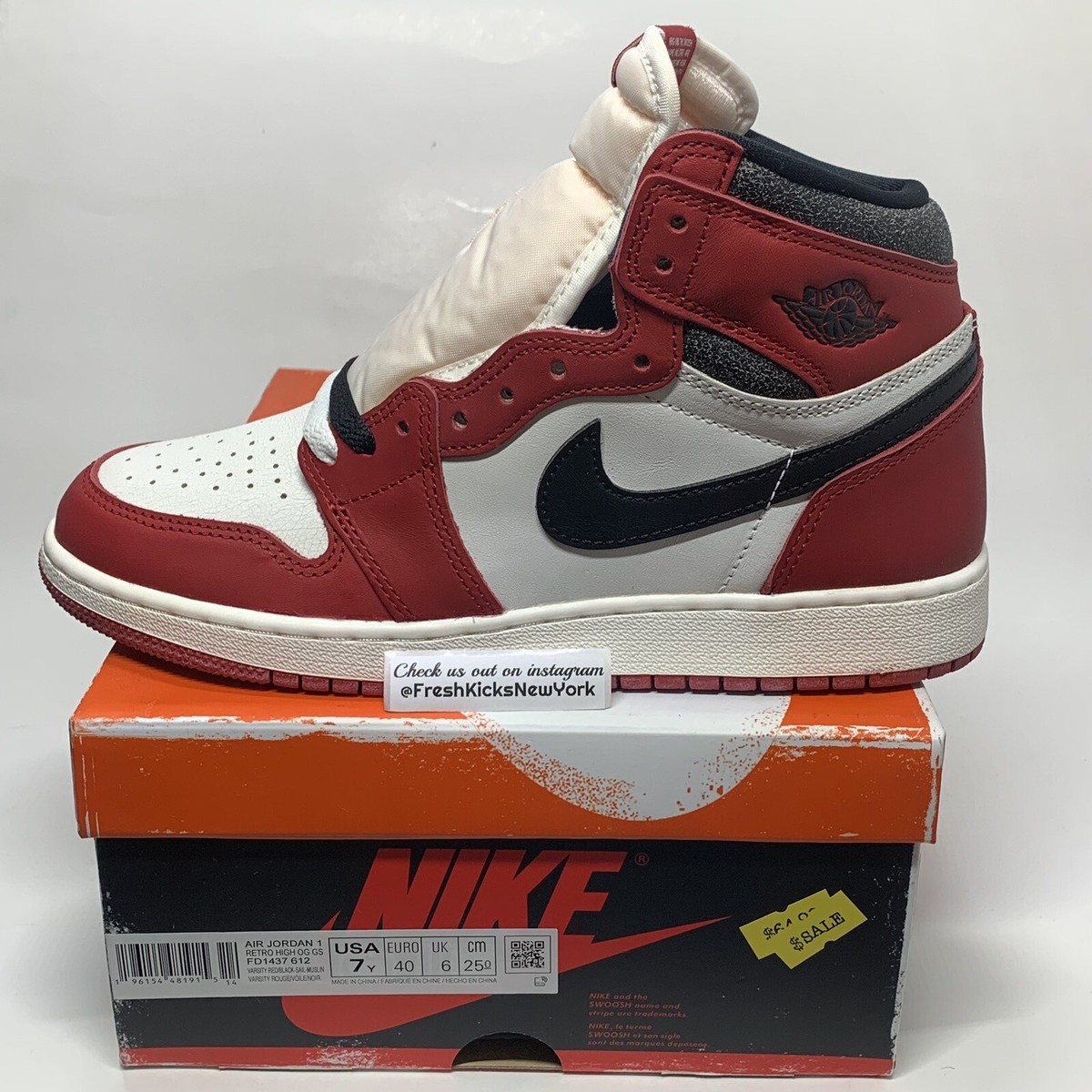 Jordan 1 High Chicago Lost And Found Grade School Size 7Y Jordan 1 High Chicago Lost And Found Grade School Size 7Y