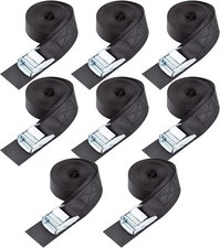 Cartman 1" x 15'Lashing Straps with Adjustable Cam Buckle Cargo Tie Down 8 Pack