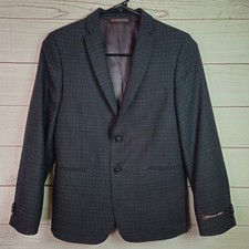 Boy's NWT Michael Kors Notched Collar Two Button Gray Blazer Size 12R