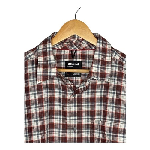 Marmot Syrocco Plaid Button Up Short Sleeve Hiking Shirt Outdoor Men Size Large - Bild 2 von 11