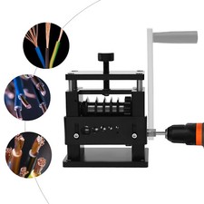 6 Holes Manual Cable Wire Stripping Machine Manual Wire Stripping Tool Black NEW