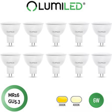 LUMILED 10x MR16 GU5.3 LED Leuchtmittel 6W Warmweiß/Neutralweiß SMD Licht 230V