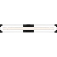 Quoizel Elias 32" Integrated LED Bath Light, Black/Etched Acrylic - PCEIA8532MBK