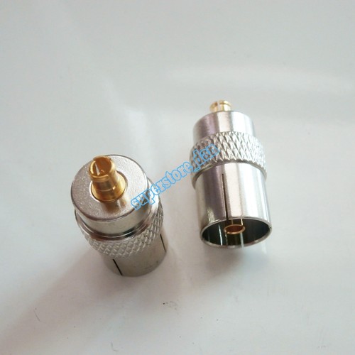 IEC DVB-T TV PAL hembra jack a MCX macho enchufe conector RF 75ohm adaptador de antena - Imagen 3 de 6