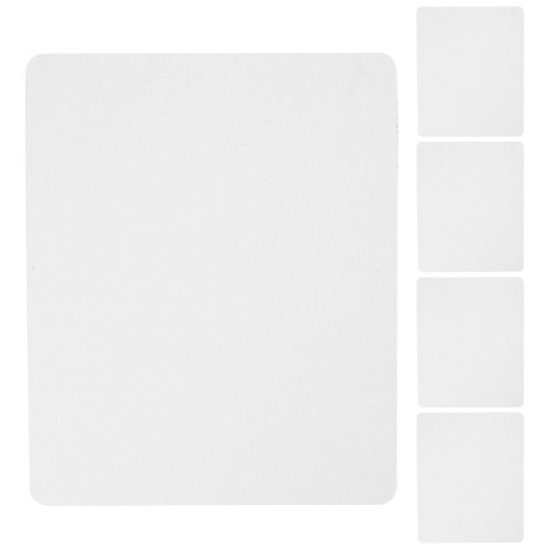 5 Pcs Tappetino Per Mouse Sublimazione Pad Di Topo Bianco Vuoto Del