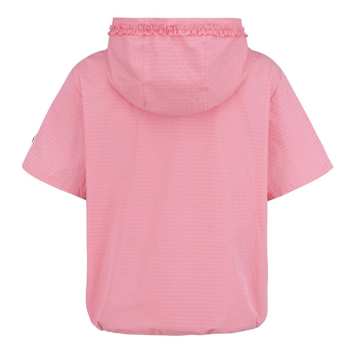 PEARLY GATES GOLF Womens Seersucker Half Zip-Up Short Sleeve