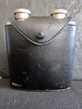 VINTAGE  DOUBLE  FLASKS  IN LEATHER JACKET  -   REMOVABLE