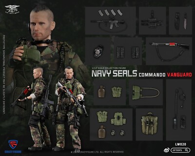 1/12 ネイビーシールズ コマンドー ヴァンガード（LW020） CRAZY FIGURE LW020 1/12 Navy Seals Commando Vanguard Action