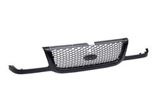Black Front Grille Wsilver Mesh Insert For 01-03 Ford Ranger Pickup Truck New