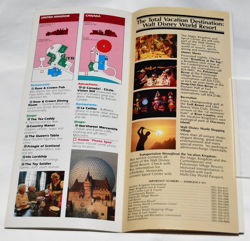Libro guía central EPCOT 1985 nave espacial Earth Journey Into Imagination Living Seas - Imagen 19 de 24