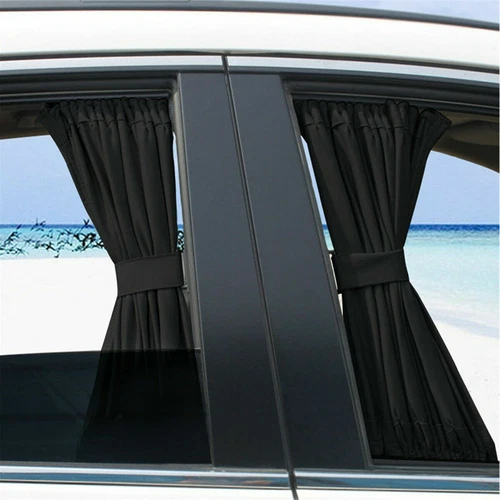 2pcs Car UV Sun Shade Curtains Sides Window Visor Mesh Cover Shield Protection - Picture 1 of 12