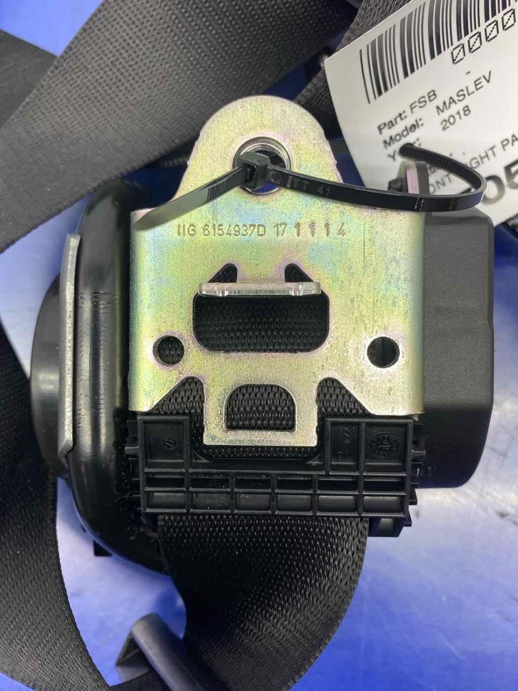 2017-2020 MASERATI LEVANTE M161 FRONT RIGHT PASSENGER SIDE SEAT BELT 634208200