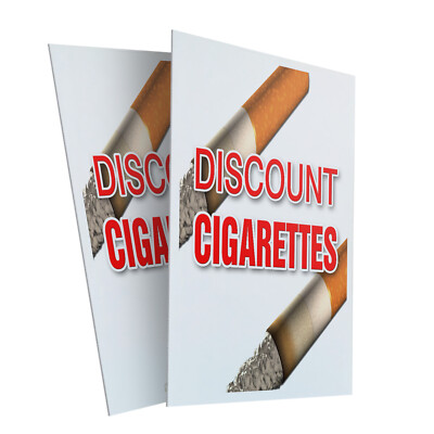 Discount Cigarettes 24" x 36" 2 Pack Of Store Sign Plastic Or Decal | eBay Discount Cigarettes 24" x 36" 2 Pack Of Store Sign Plastic Or Decal | eBay