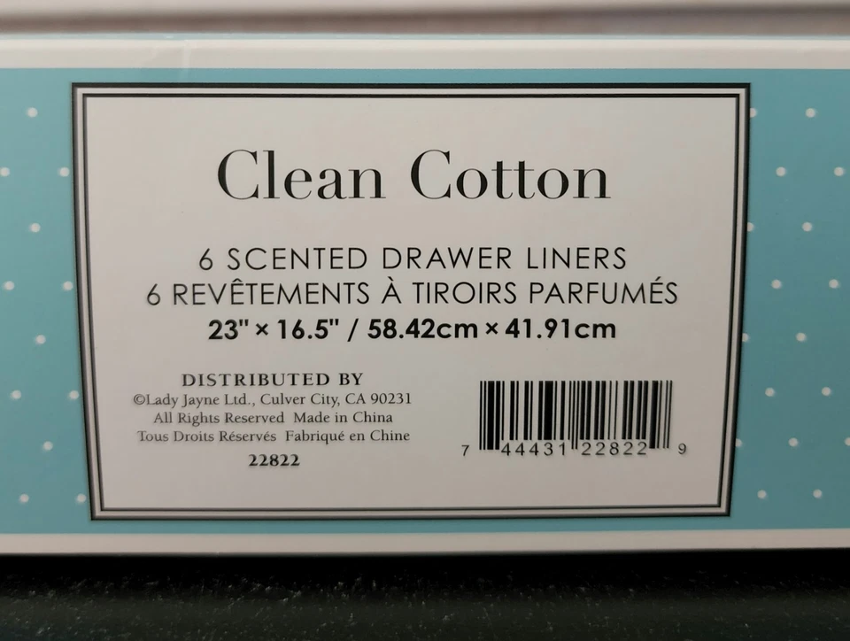 Lady Jayne Clean Cotton 6 Scented Drawer Liners Rainbows 23" x 16.5" - Image 3 of 4