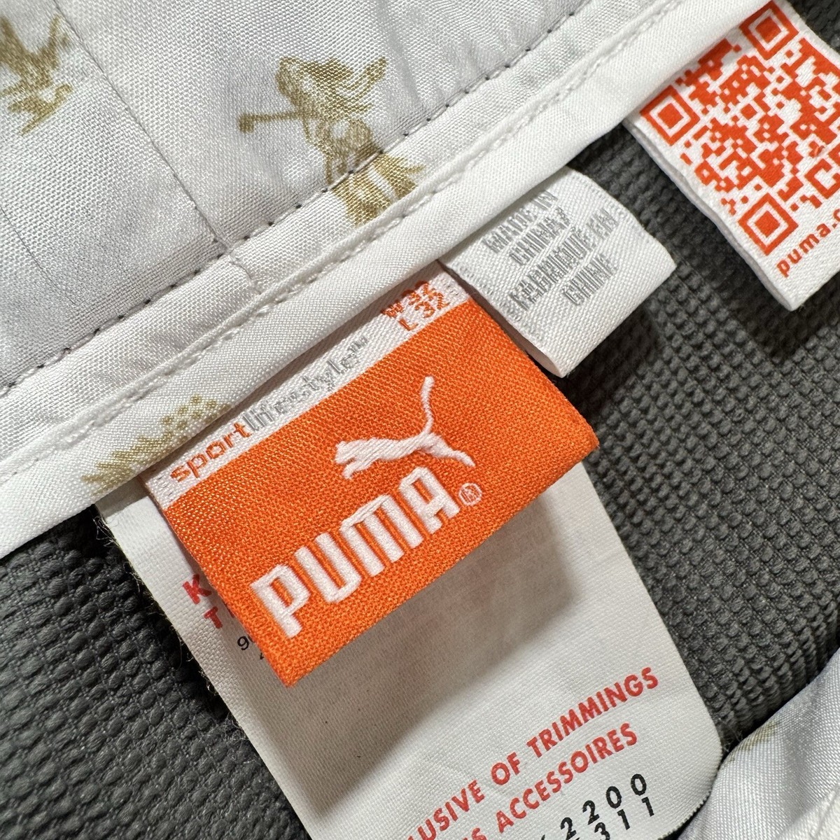 Puma Drycell Golf Pants Mens 32x32 Gray Flat Front Straight