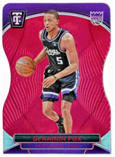 DE'AARON FOX 2024-25 Totally Certified #9 RED DIE-CUT PLATINUM /125 MIRROR!