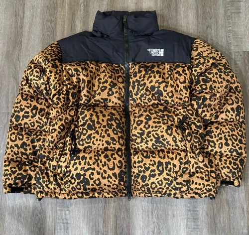 Size L Vetements Logo Limited Edition Leopard Puffer Jacket Coat Unisex image 7