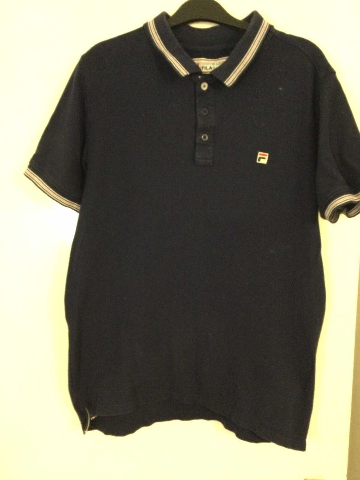 T shirt uomo navy Fila linea bianca media