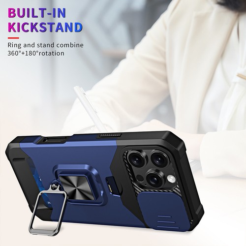 Hülle Für iPhone 16 15 14 Plus 13 12 11 Pro Max Kartenhalter Stoßfest Ring Case - Bild 25 von 34